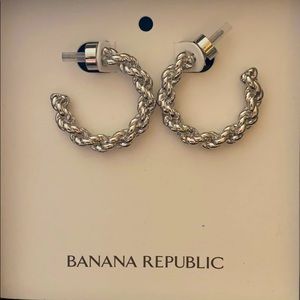 NWT Banana Republic Rope Hoop Earrings